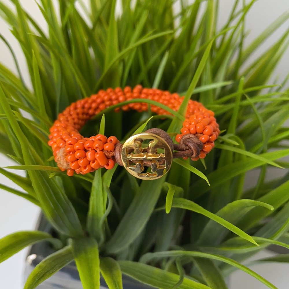 Tory Burch Orange Beaded Bracelet